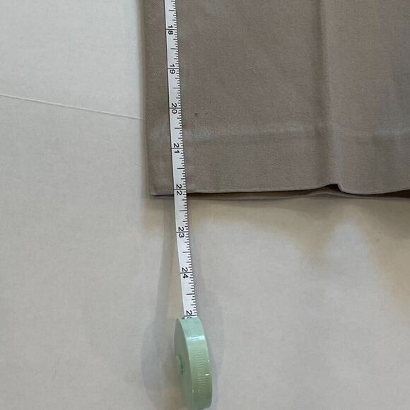 Cotton Stretch Tan/Neutral Cropped Chinos with Pink Floral Embroidery, Size 10 - Picture 10 of 10